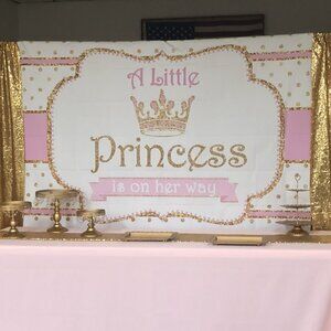 A little Princess is on her way backdrop 5ft x 7ft